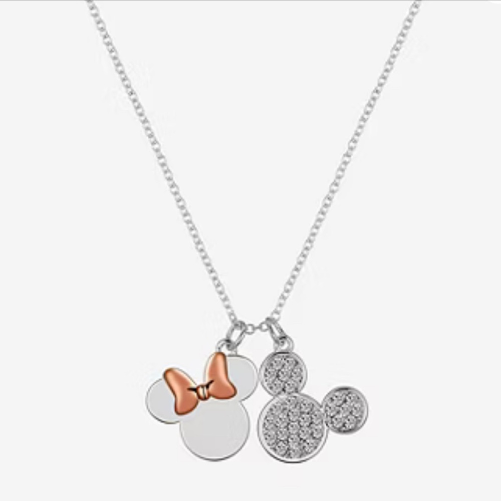 Disney Mickey Mouse and Minnie Mouse Pendant Necklace
